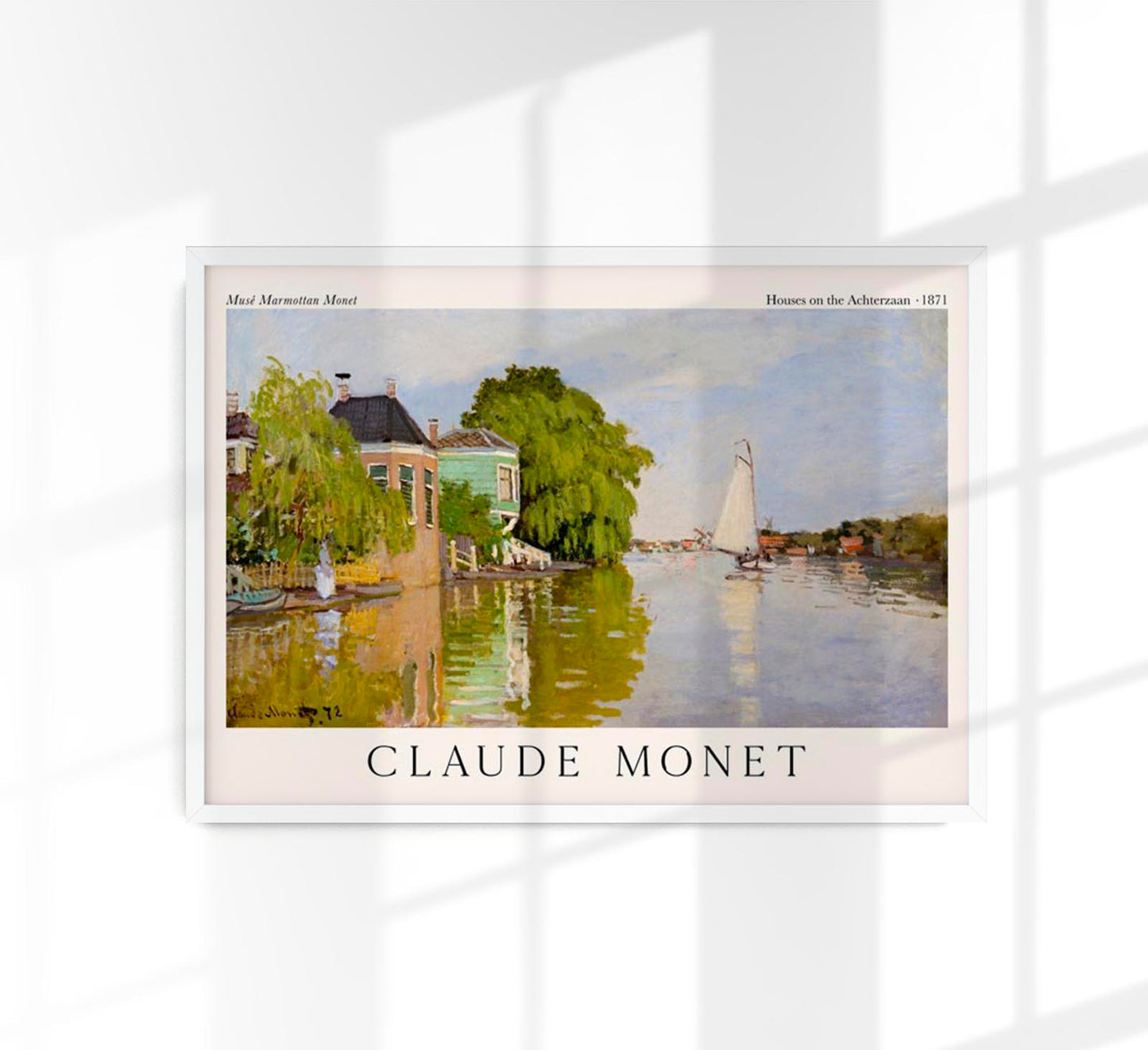 Houses on the Achterzaan by Claude Monet Exhibition Poster