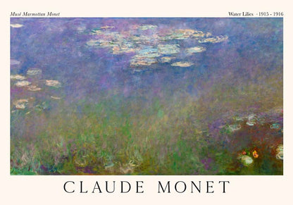 Waterlillies by Claude Monet Exhibition Poster