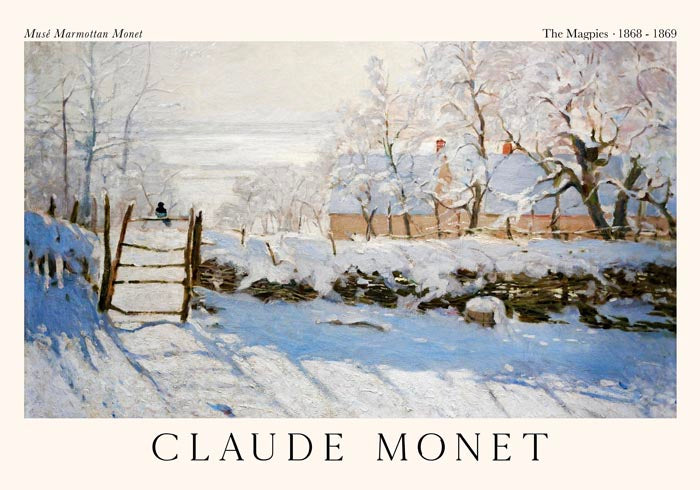 The Magpies by Claude Monet Exhibition Poster