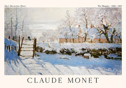 The Magpies by Claude Monet Exhibition Poster