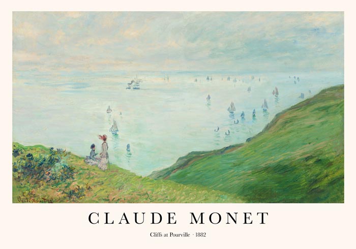 Cliffs at Pourville by Claude Monet Exhibition Poster