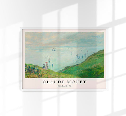 Cliffs at Pourville by Claude Monet Exhibition Poster