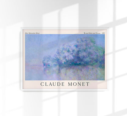 Île aux Orties near Vernon by Claude Monet Exhibition Poster