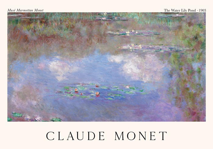 The Water Lily Pond by Claude Monet Exhibition Poster