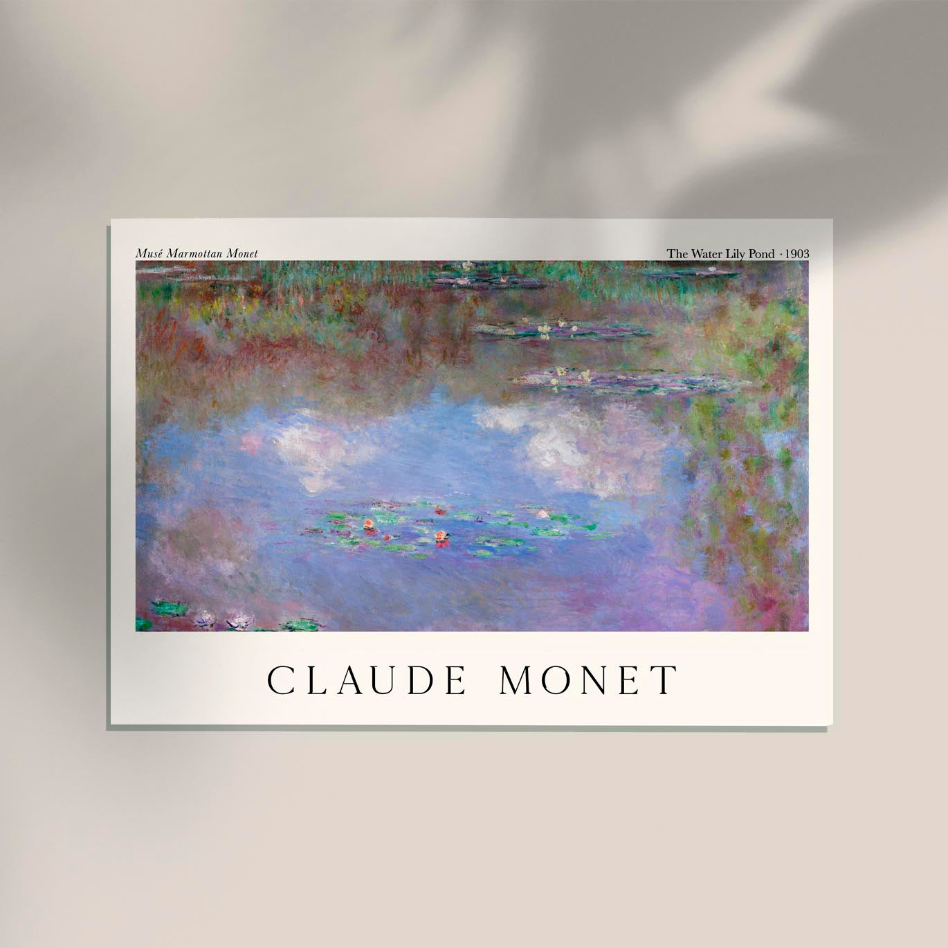 The Water Lily Pond by Claude Monet Exhibition Poster