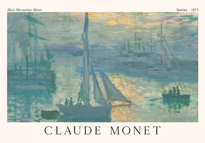 Sunrise by Claude Monet Exhibition Poster