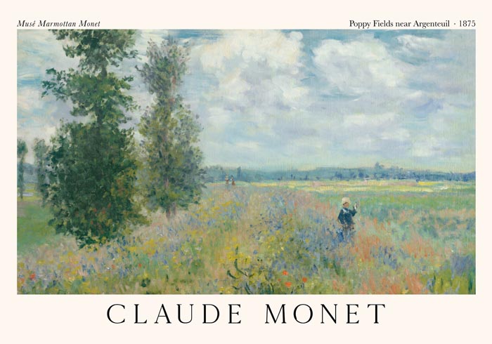 Poppy Fields near Argenteuil by Claude Monet Exhibition Poster