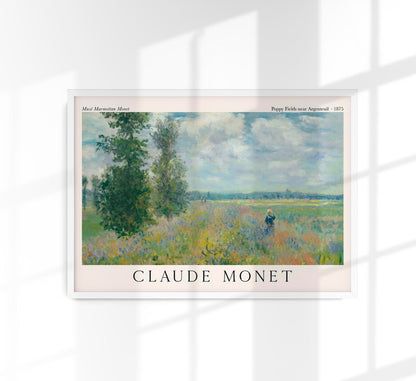 Poppy Fields near Argenteuil by Claude Monet Exhibition Poster