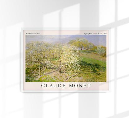 Spring, Fruit Trees in Bloom by Claude Monet Exhibition Poster