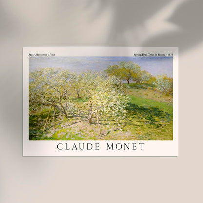 Spring, Fruit Trees in Bloom by Claude Monet Exhibition Poster