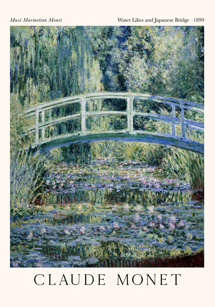 Water Lilies and Japanese Bridge by Monet Exhibition Poster