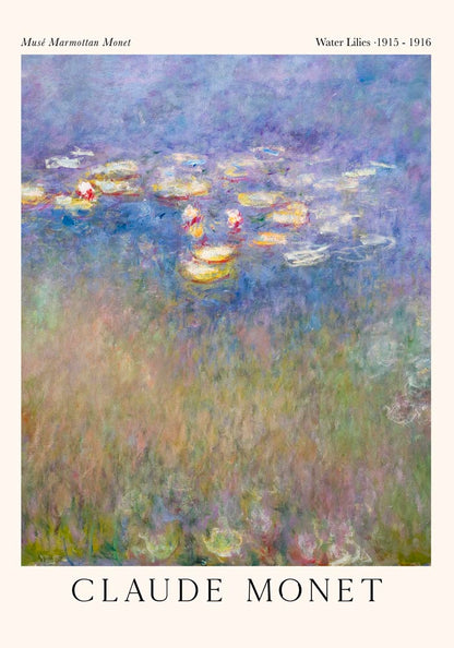 Water Lillies  by Monet Exhibition Poster