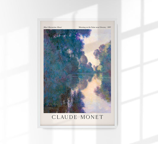 Morning on the Seine near Giverny nr 2 by Monet Exhibition Poster