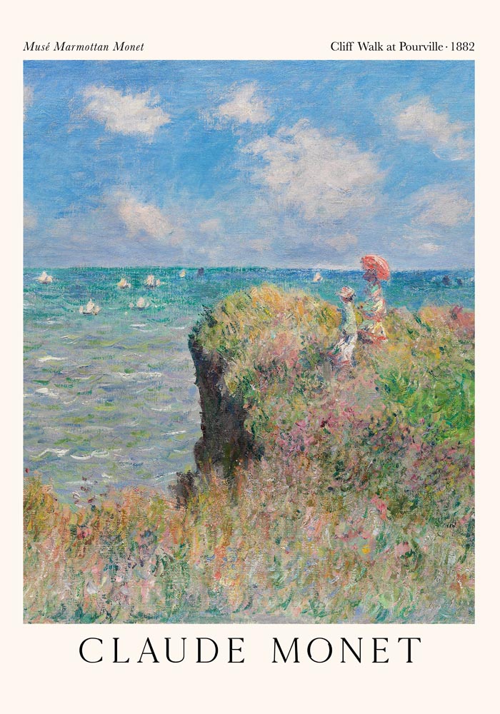 Cliff Walk at Pourville by Claude Monet Exhibition Poster