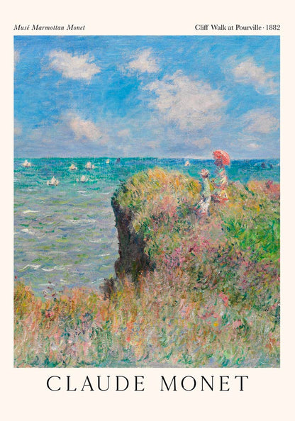 Cliff Walk at Pourville by Claude Monet Exhibition Poster