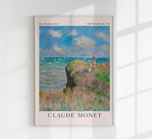 Cliff Walk at Pourville by Claude Monet Exhibition Poster