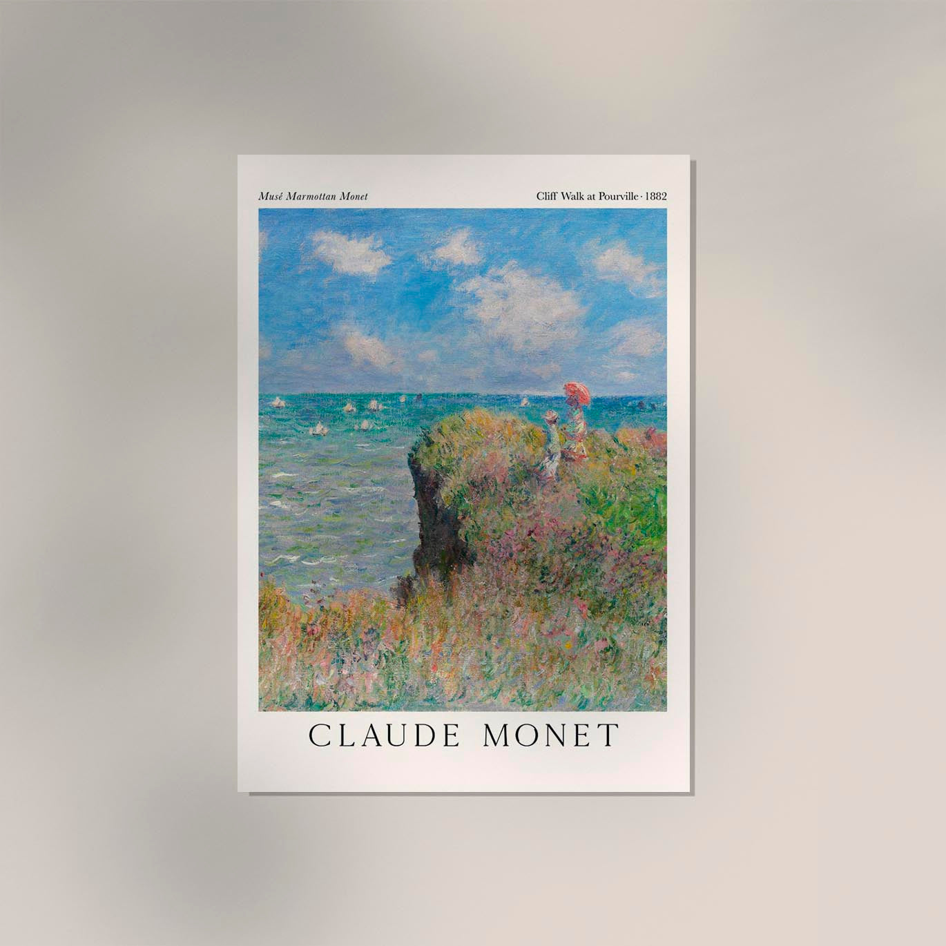 Cliff Walk at Pourville by Claude Monet Exhibition Poster