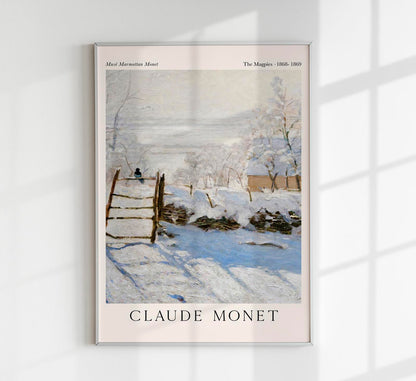 The Magpies Vertical by Claude Monet Exhibition Poster