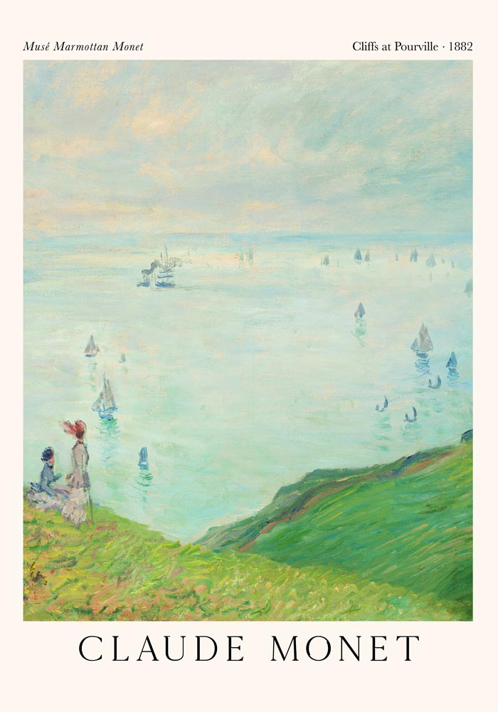 Cliffs at Pourville by Claude Monet Exhibition Poster