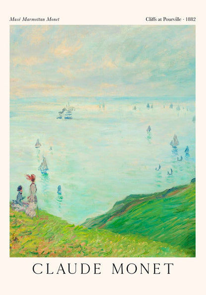 Cliffs at Pourville by Claude Monet Exhibition Poster