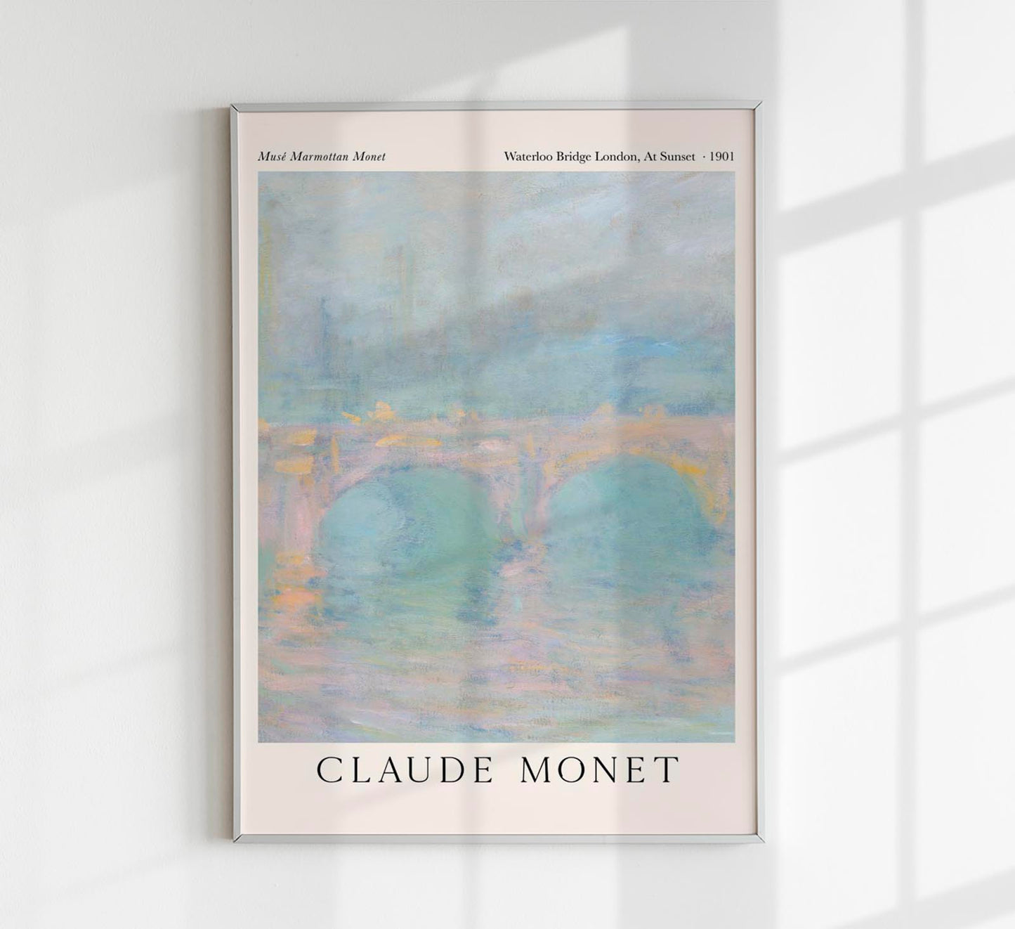 Waterloo Bridge London, At Sunset by Claude Monet Exhibition Poster