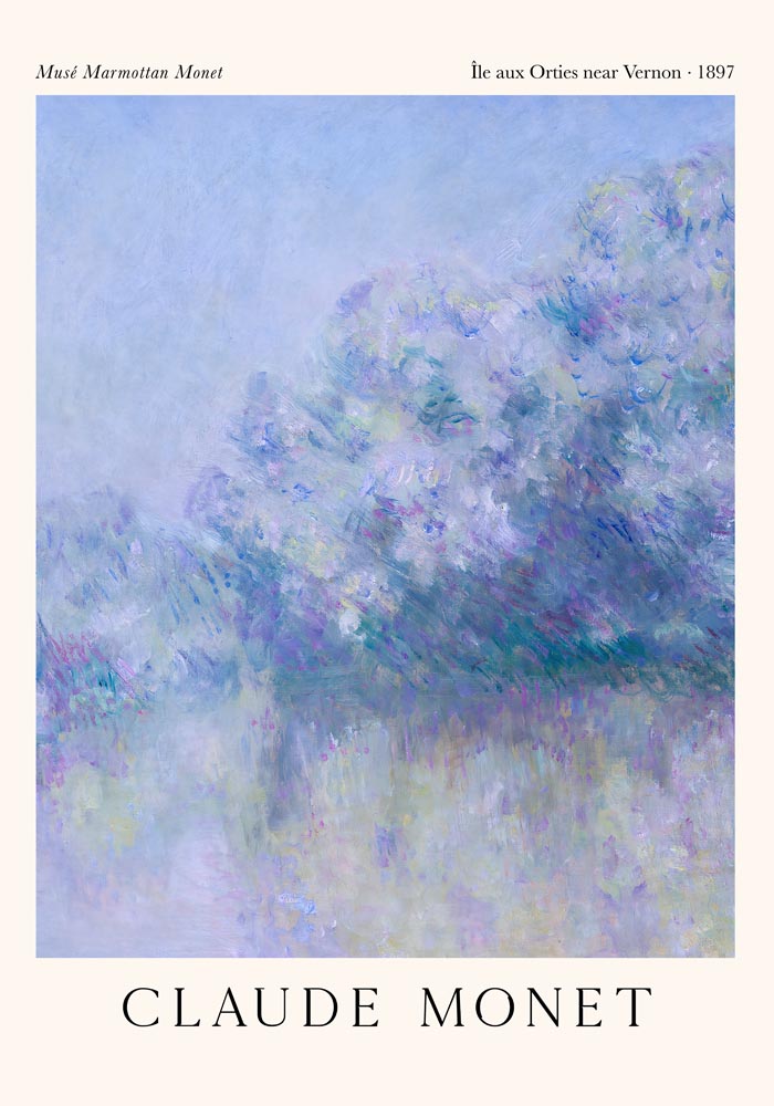 Île aux Orties near Vernon by Claude Monet Exhibition Poster