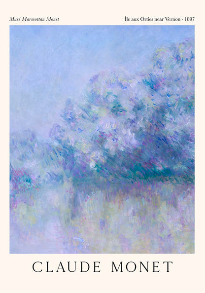 Île aux Orties near Vernon by Claude Monet Exhibition Poster