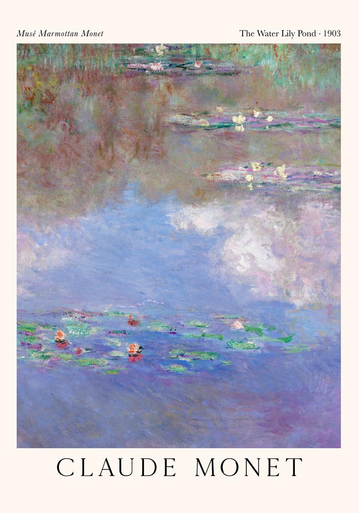 The Water Lily Pond by Claude Monet Exhibition Poster