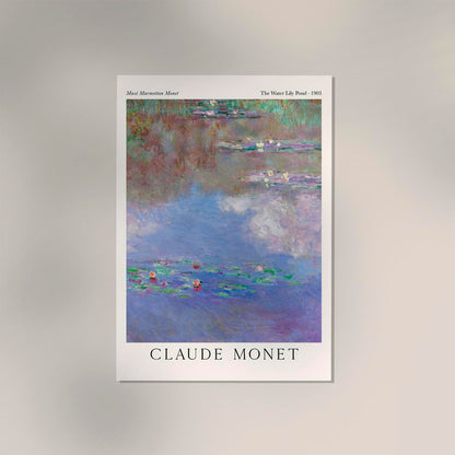 The Water Lily Pond by Claude Monet Exhibition Poster