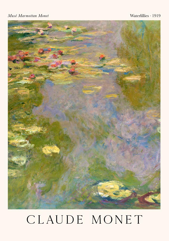 Waterlillies by Claude Monet Exhibition Poster