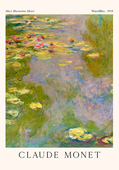 Waterlillies by Claude Monet Exhibition Poster