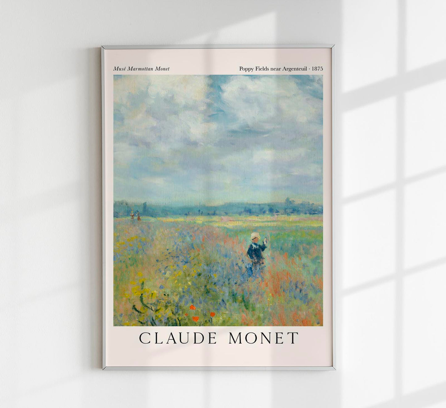 Poppy Fields near Argenteuil vertical by Claude Monet Exhibition Poster