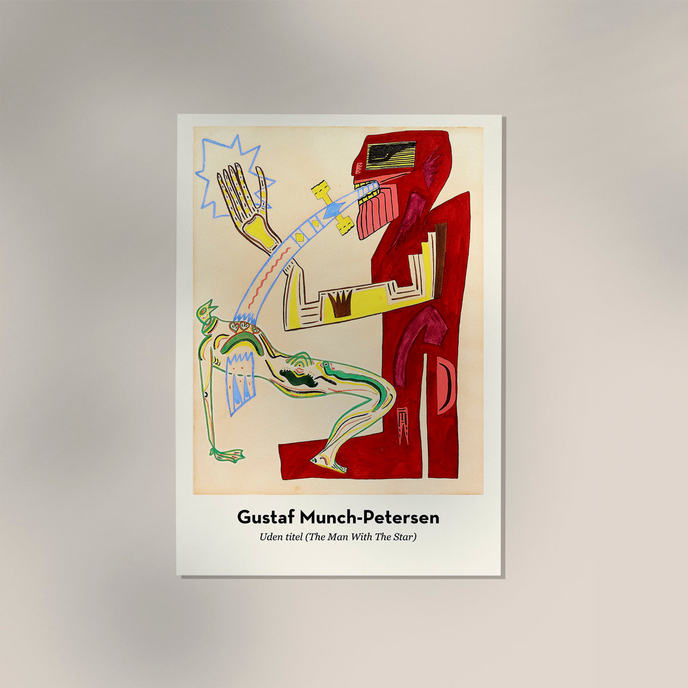 The Man With The Star by Gustaf Munch-Petersen Exhibition Poster