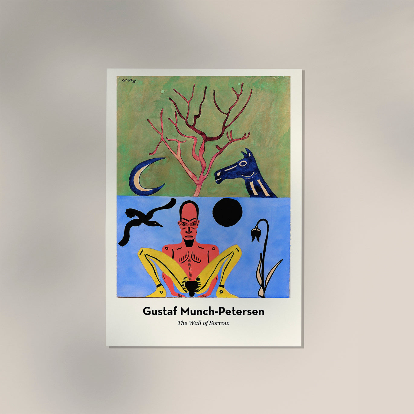 The Wall of Sorrow by Gustaf Munch-Petersen Exhibition Poster