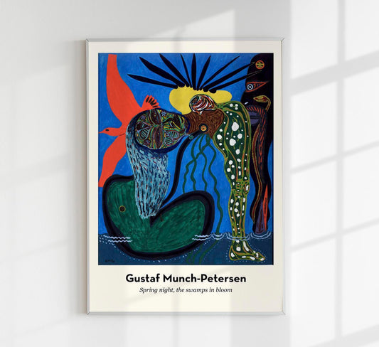 Spring Night, the Swamps in Bloom by Gustaf Munch-Petersen Exhibition Poster