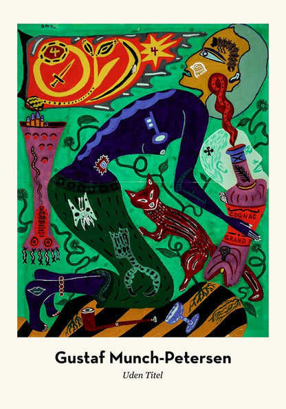 Untitled (Green Composition) by Gustaf Munch-Petersen Exhibition Poster
