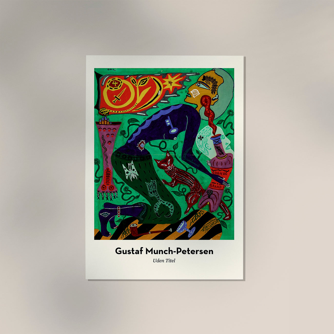 Untitled (Green Composition) by Gustaf Munch-Petersen Exhibition Poster