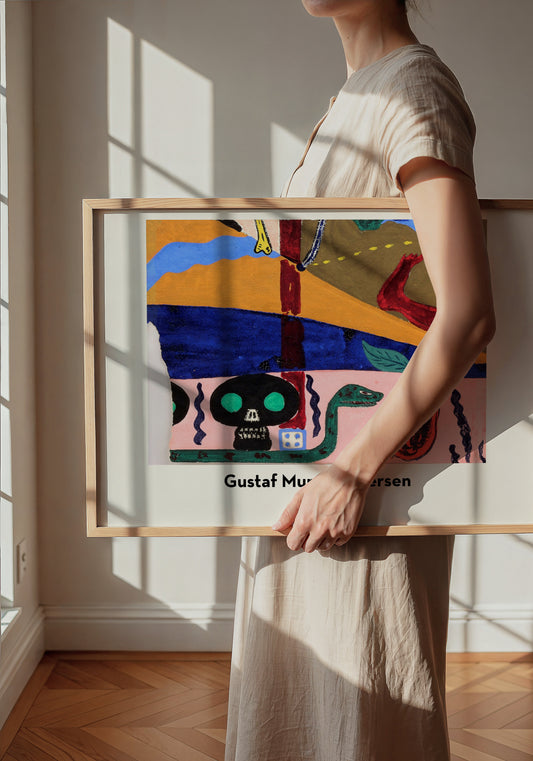Untitled (Skull & Snake) by Gustaf Munch-Petersen Exhibition Poster