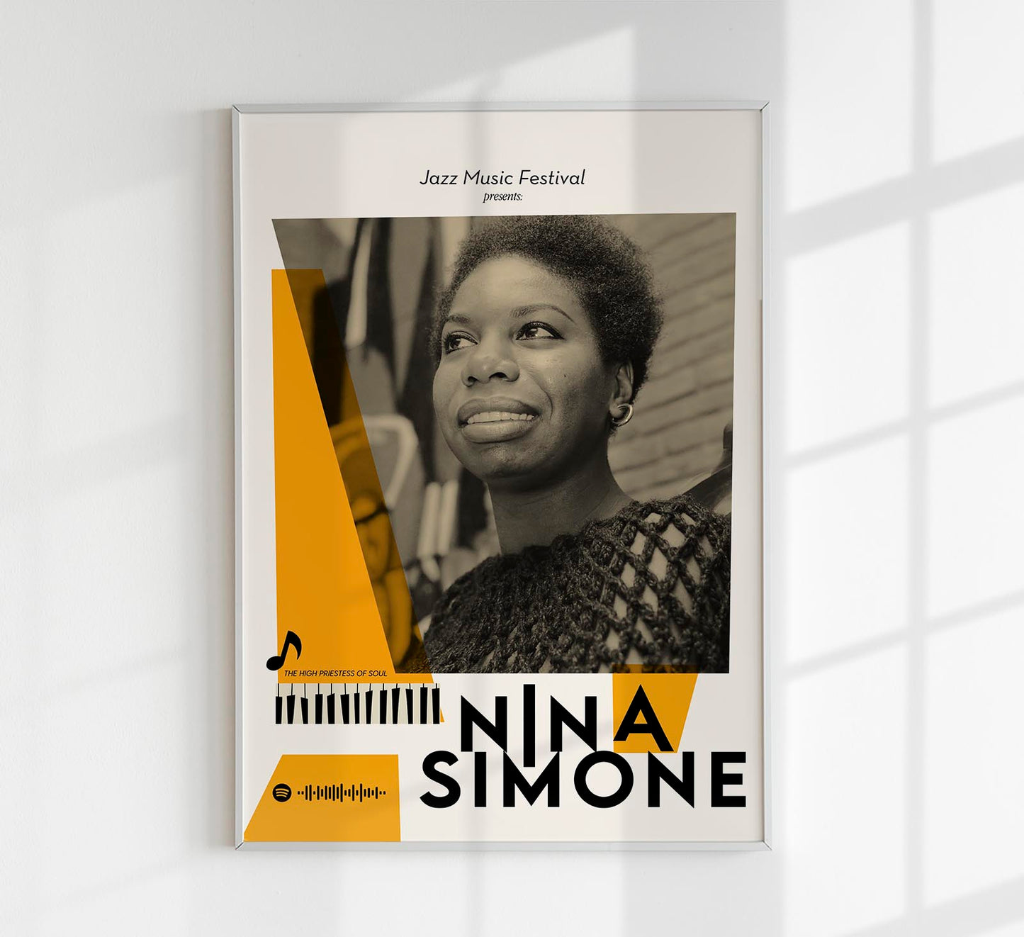Nina Simone Yellow Music Poster