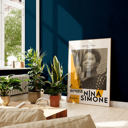 Nina Simone Yellow Music Poster