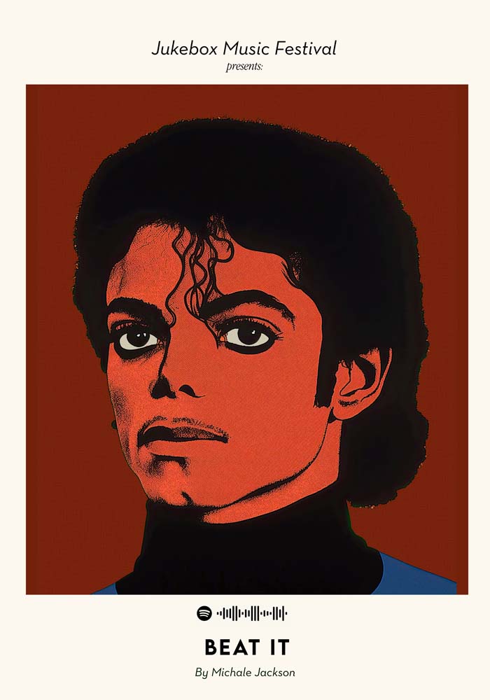 Michael Jackson Beat it Music Art Poster