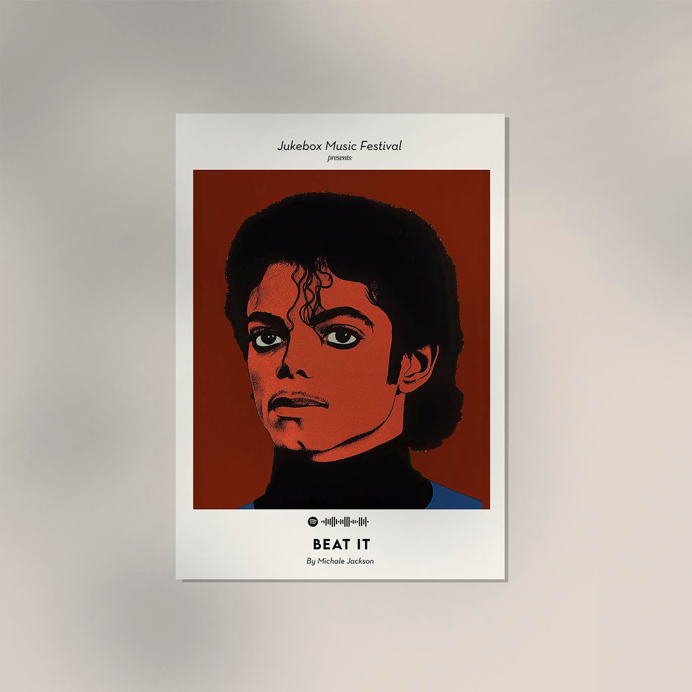 Michael Jackson Beat it Music Art Poster