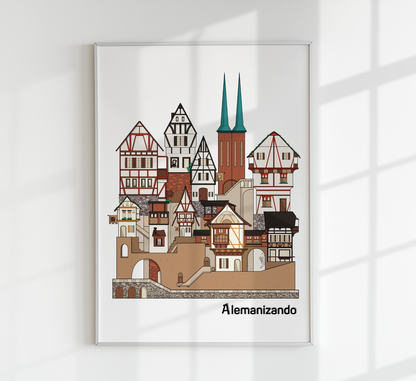 Berlin City Art Print by Alemanizando