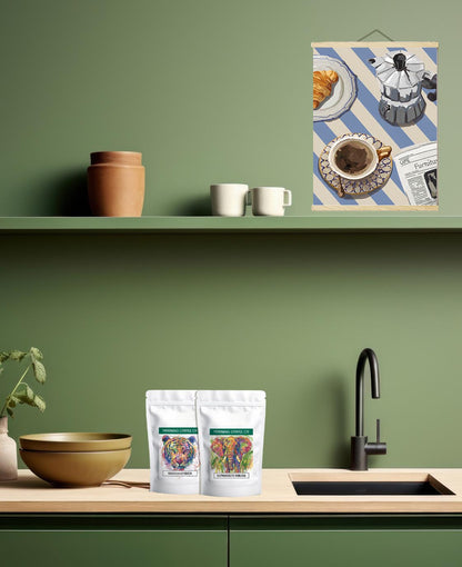 Bilder & Breakfast Gift Set - A3 Canvas Print & Special Coffee by Morning Coffee Co