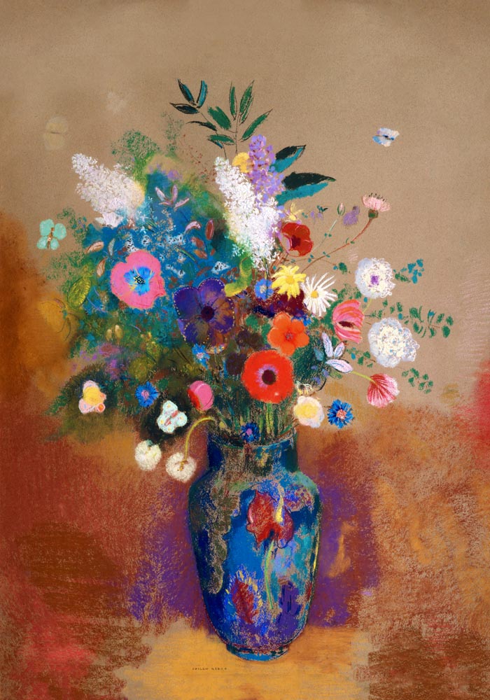 Bouquet of Flowers Painting by Odilon Redon