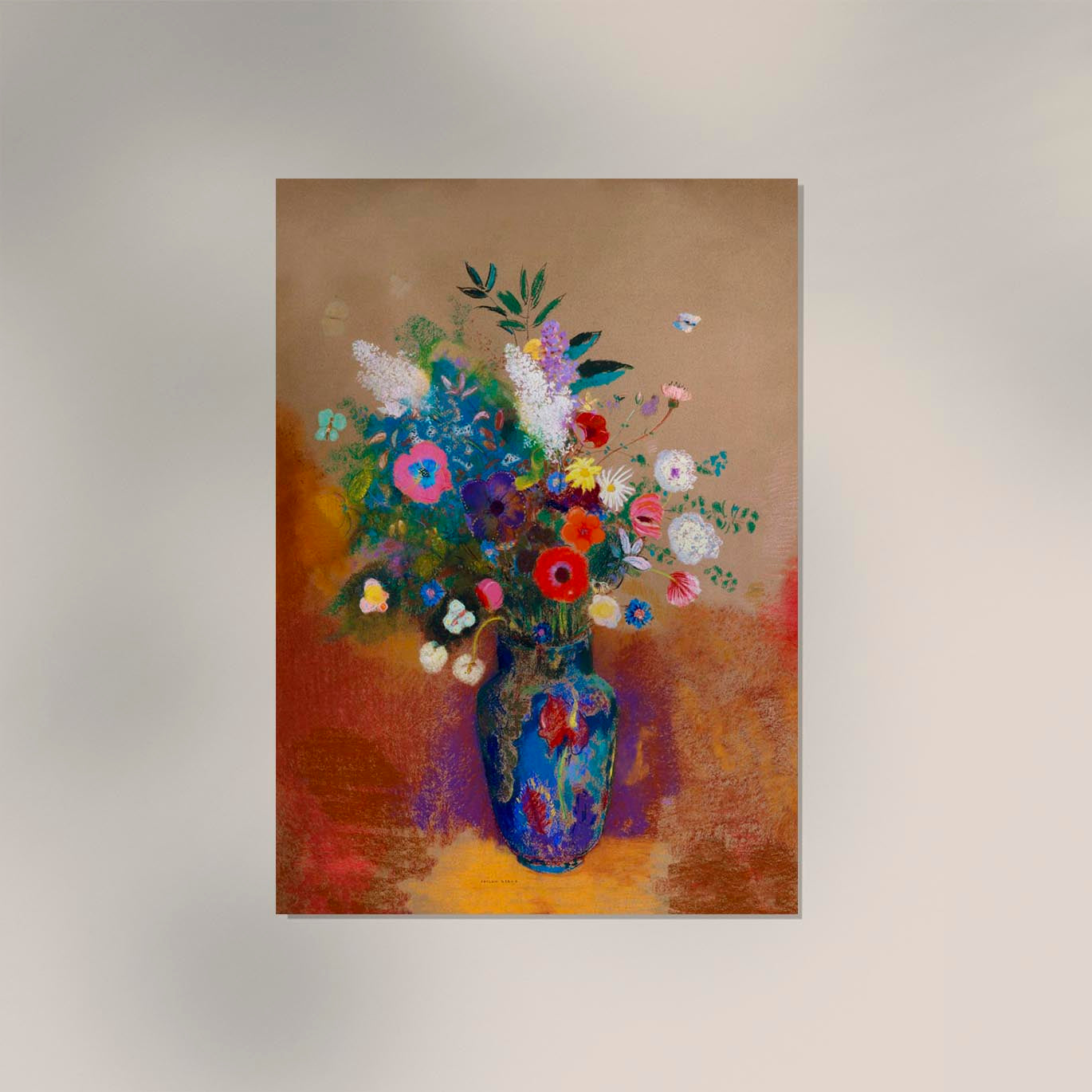 Bouquet of Flowers Painting by Odilon Redon