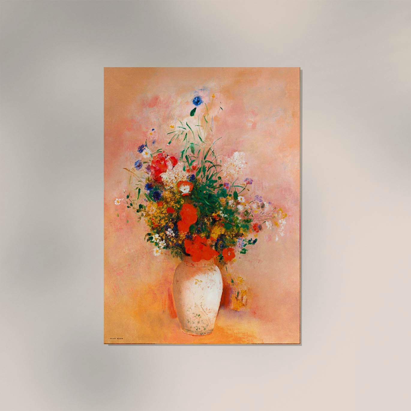 Vase of Flowers Painting  by Odilon Redon