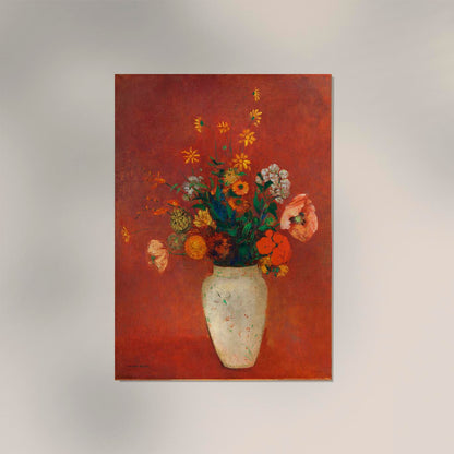 Bouquet in a Chinese Vase Painting by Odilon Redon