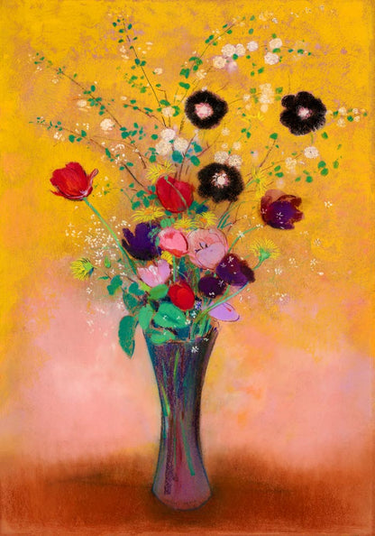 Vase of Flowers Painting  by Odilon Redon