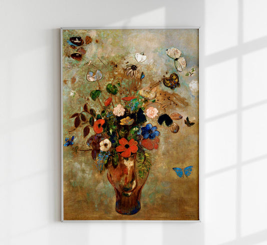 Still Life with Flowers Painting  by Odilon Redon